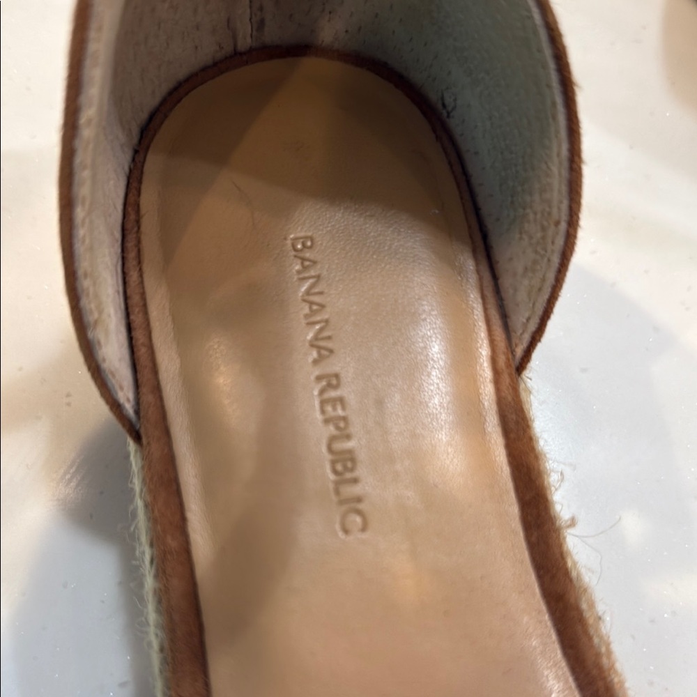 Banana Republic Brown Espadrille Shoes women’s size 11 brown suede - Picture 4 of 4